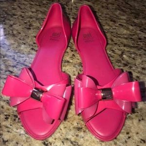 Mini Melissa Pink peep-toe shoes for Girls